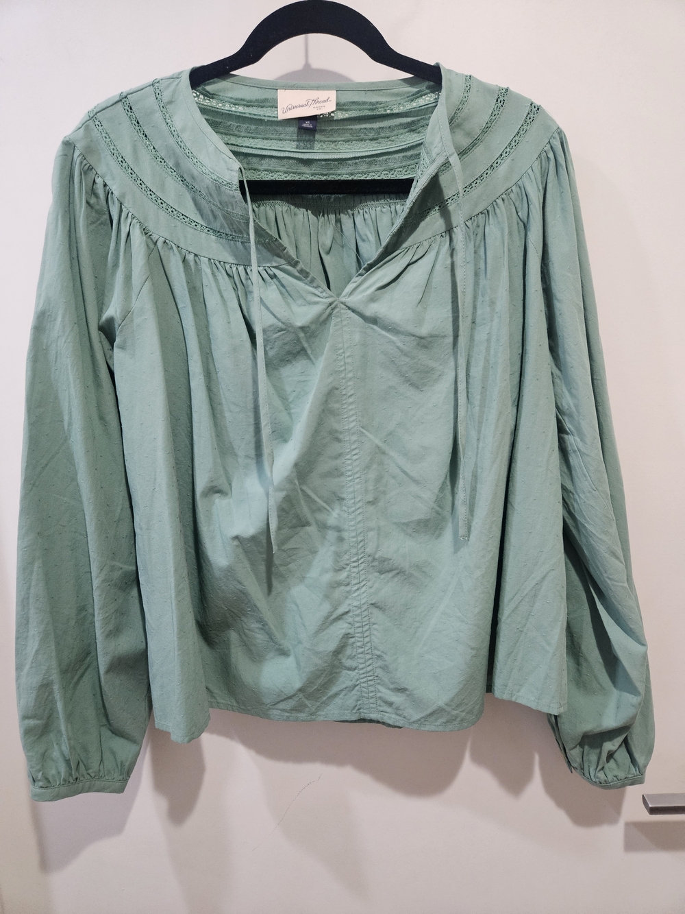 Universal Thread Mint Green Lace-Trim Top